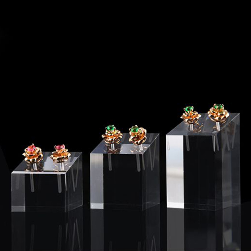 Body Jewelry Display - 3つの透明なアクリル四角いイヤリングディスプレイホルダー,ジュエリースタンド,写真アクセサリー,装飾品,ショーラック