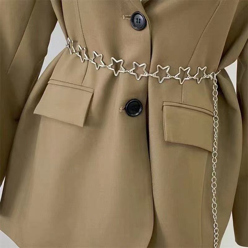 Body Jewelry Outfit - クロスボーダー ジュエリー パーソナライズド ホロー スター ウエストチェーン