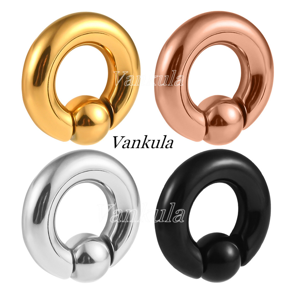 Body Jewelry Gauges - Vankula 2 個耳栓トンネル 316L ステンレス鋼ピアスキャプティブフープ耳ゲージ重量フレッシュピアスボディジュエリー
