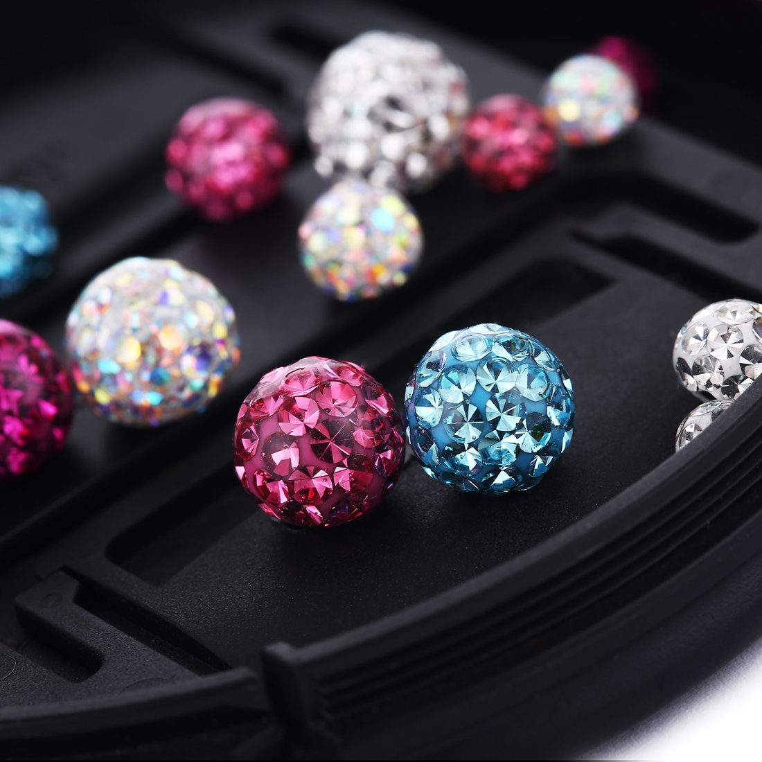 Body Jewelry Replacement Ball - 外科用ステンレス鋼ボディ穴あきジュエリー交換、スパークリングクリスタルスクリューボール、czボール、14g、16g、4mm、5mm、8mm、cz、2個