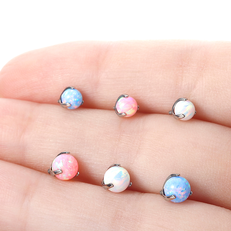 G23チタンピアスへそスタッド交換スペアボールオパールへそ乳 - Body Jewelry Replacement Ball のレビューと価格