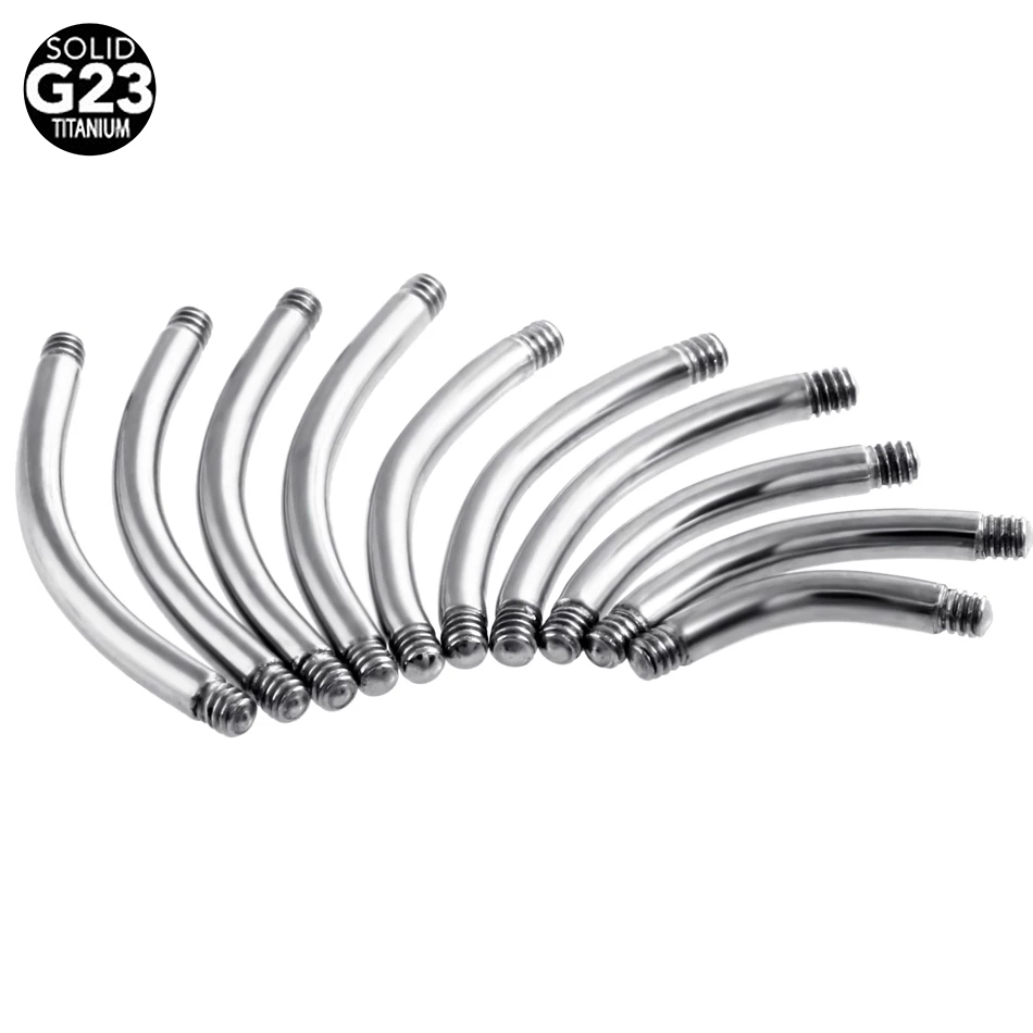 50ピース/ロットG23チタン眉毛へそリング交換アクセサリー - Belly Bar Titanium のレビューと価格