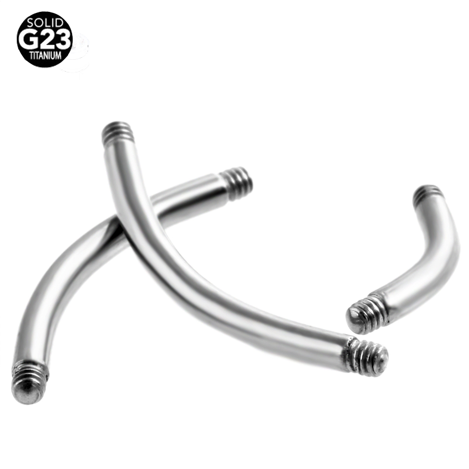 50ピース/ロットG23チタン眉毛へそリング交換アクセサリー - Belly Bar Titanium のレビューと価格