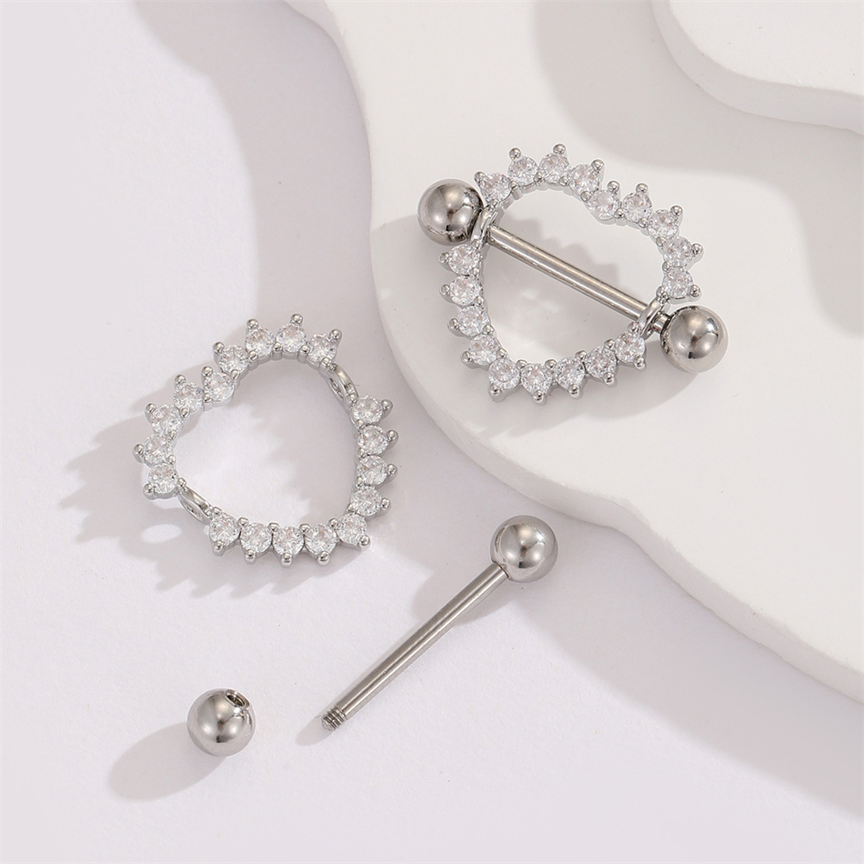1 ペアチタン乳首ピアスジュエリー 16 グラム 16 ミリ - Belly Bar Titanium のレビューと価格