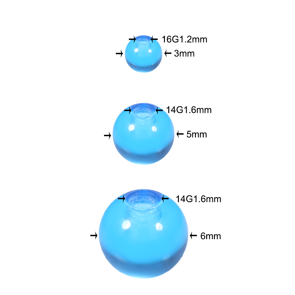 卸売アクリル 3 ミリメートル 5 ミリメートル 6 ミリメ - Body Jewelry Replacement Ball のレビューと価格