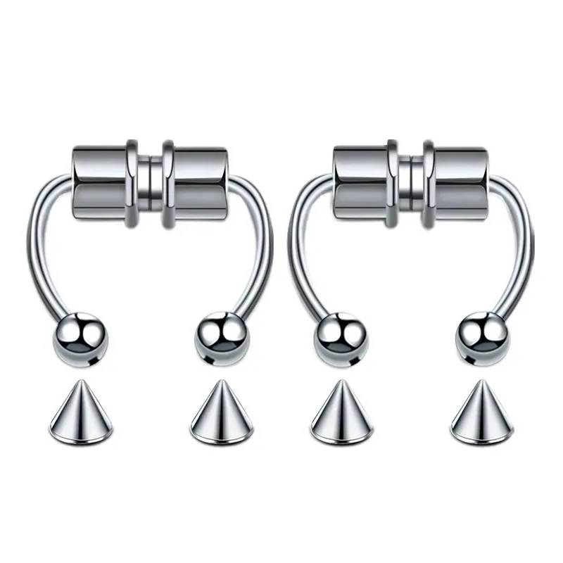 1/2/3 個の偽磁気鼻リング、フェイクピアス鼻リング、非ピ - Body Jewelry Art のレビューと価格