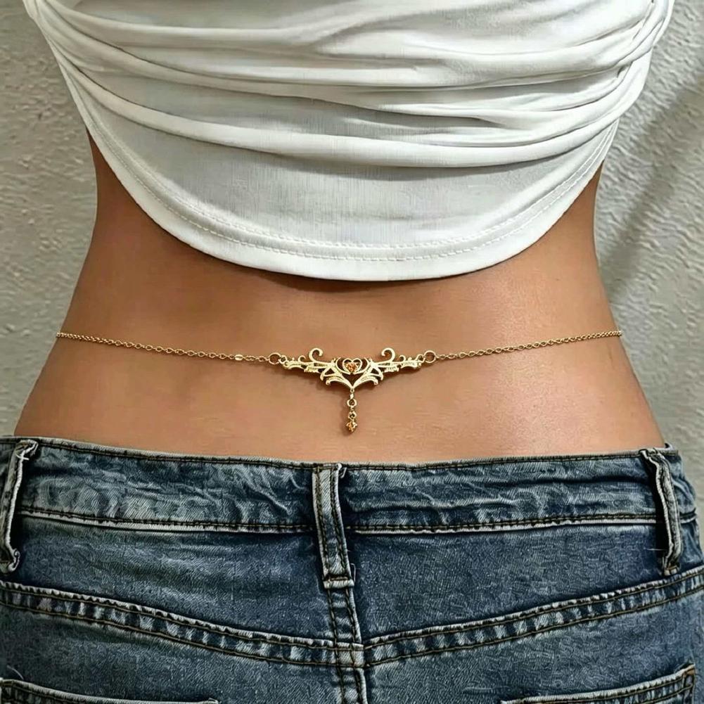 ゴシックハートセクシーな女性用ウエストチェーン、パンクメタル - Body Jewelry Outfit のレビューと価格