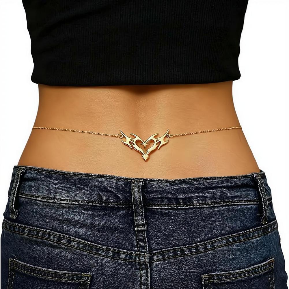 ゴシックハートセクシーな女性用ウエストチェーン、パンクメタル - Body Jewelry Outfit のレビューと価格