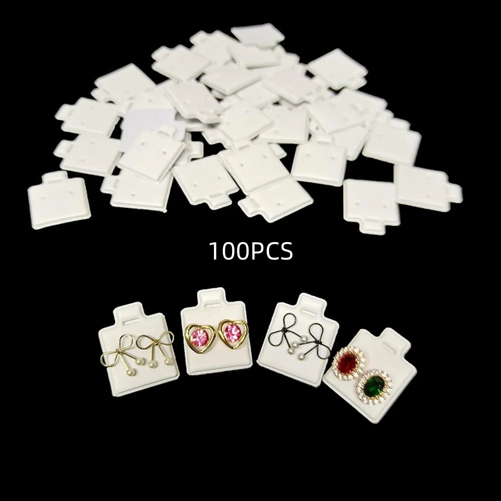 100枚入り ホワイトイヤリングディスプレイカード 2.5x - Body Jewelry Display のレビューと価格