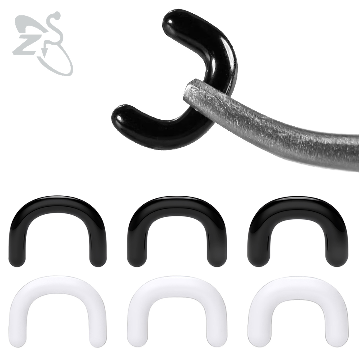 ZS 1個入り U字型アクリルノーズリング 女性男性用 大型 - Body Jewelry Gauges のレビューと価格