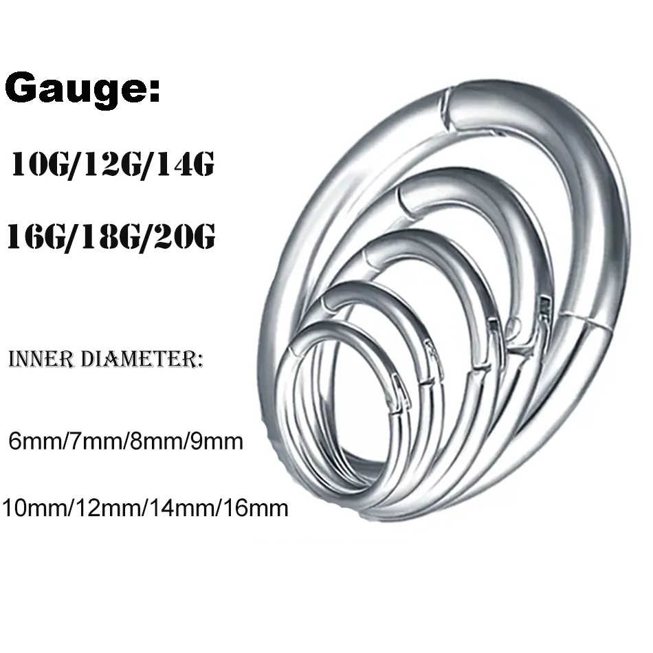 1Pc G23 チタンヒンジセグメント鼻フープリング鼻セプタ - Body Jewelry Septum のレビューと価格