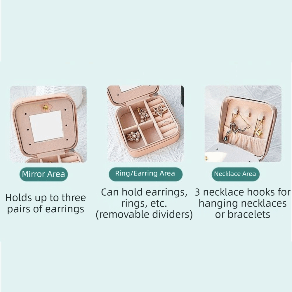 ポータブルミラー付きミニジュエリーボックスハイエンドエレガン - Body Jewelry Display のレビューと価格