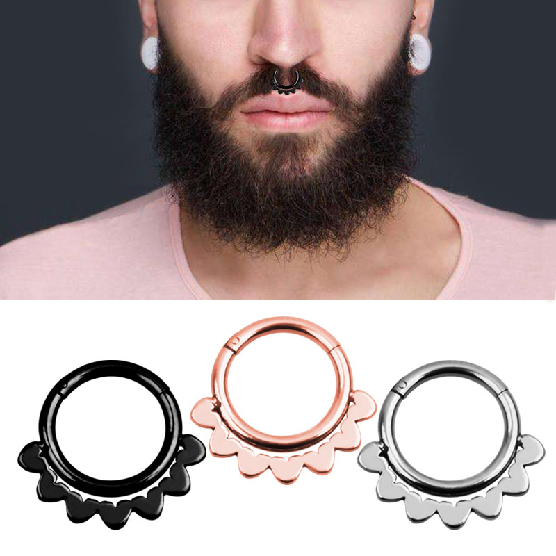 1個 パンクスタイル ノーズリング クリッカー セグメント  - Body Jewelry Septum のレビューと価格