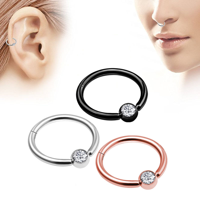 1個 パンクスタイル ノーズリング クリッカー セグメント  - Body Jewelry Septum のレビューと価格