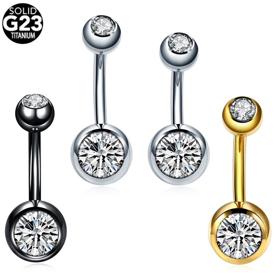 1個入り ベリーピアス ボタンリング G23チタン 14G  - Belly Bar Titanium のレビューと価格