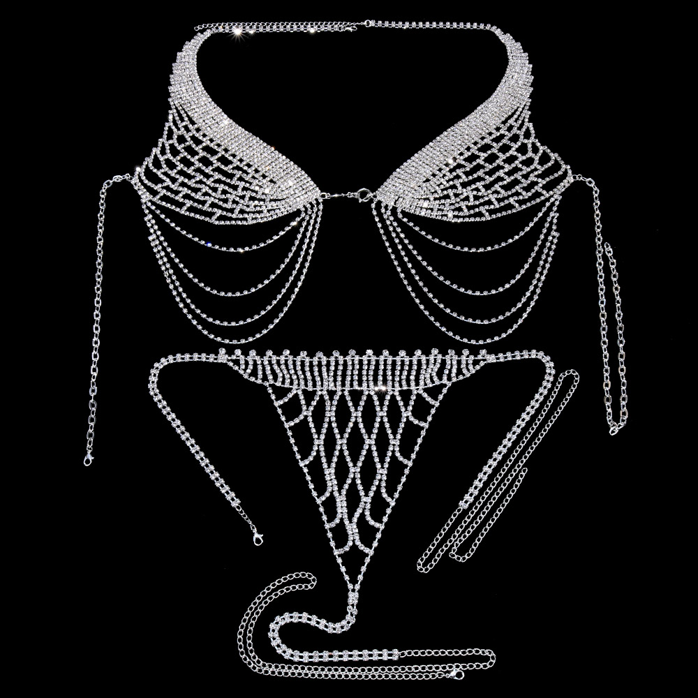 Stonefans-女性のためのラインストーンブラとひもセッ - Body Jewelry Retainers のレビューと価格