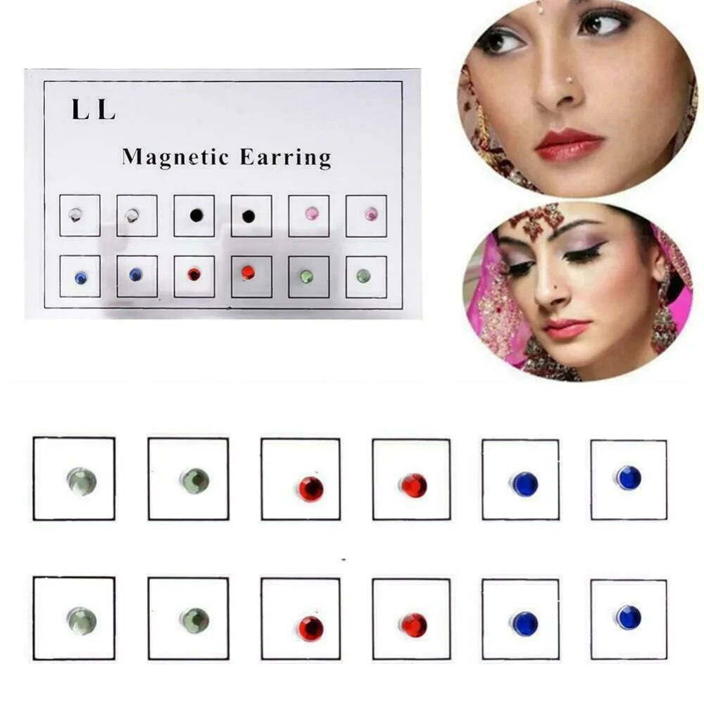 ドリルされていない磁気イヤリング,偽のイヤスタッド,耳珠,ア - Body Jewelry Art のレビューと価格
