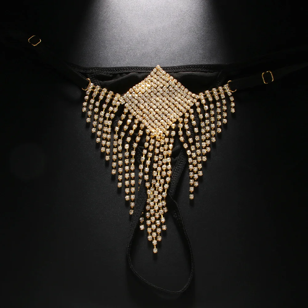 Stonefans スクエアタッセルラインストーンパンティー - Body Jewelry Retainers のレビューと価格