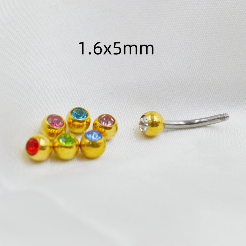 50 ピース/ロットクリスタル宝石ボール交換ボディピアスジュ - Body Jewelry Replacement Ball のレビューと価格