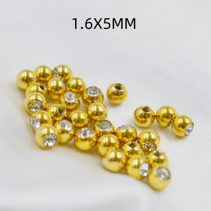 50 ピース/ロットクリスタル宝石ボール交換ボディピアスジュ - Body Jewelry Replacement Ball のレビューと価格