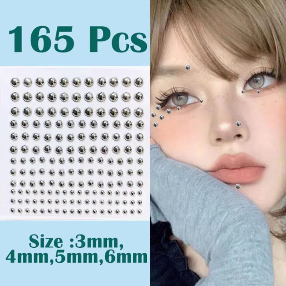 1シートアクリルラインストーンステッカー、フェイクリップスタ - Body Jewelry Retainers のレビューと価格