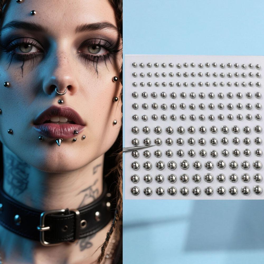 1シートアクリルラインストーンステッカー、フェイクリップスタ - Body Jewelry Retainers のレビューと価格