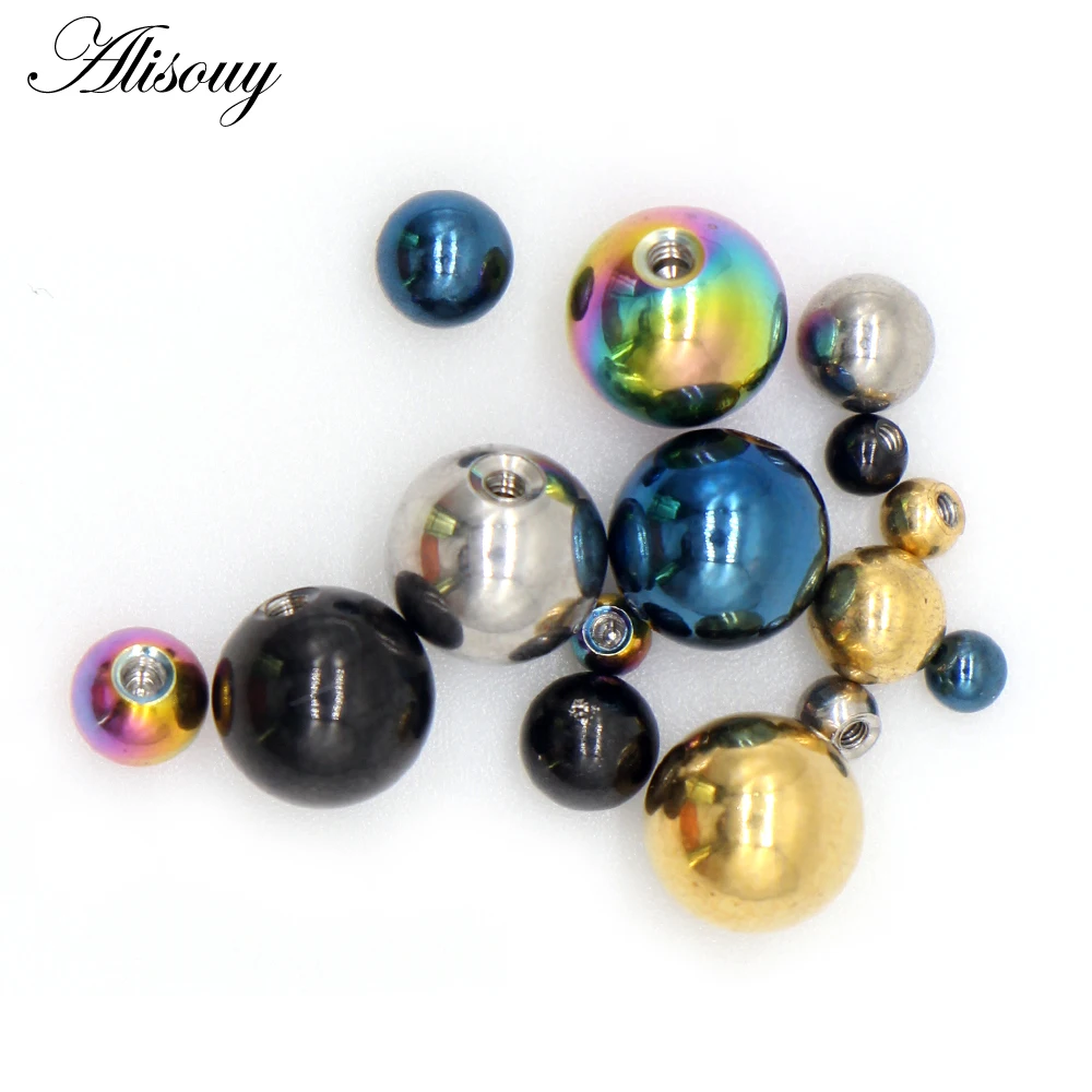 Alisouy 10個/ロット ステンレス製交換用ボール ボ - Body Jewelry Replacement Ball のレビューと価格