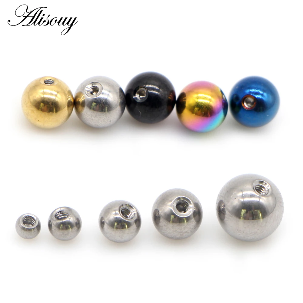Alisouy 10個/ロット ステンレス製交換用ボール ボ - Body Jewelry Replacement Ball のレビューと価格