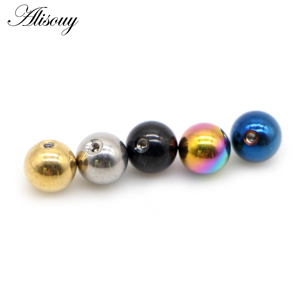 Alisouy 10個/ロット ステンレス製交換用ボール ボ - Body Jewelry Replacement Ball のレビューと価格