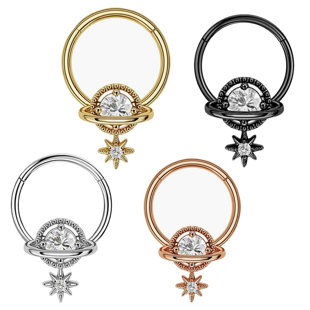 セプタムリング プラネットジュエリー サージカルスチール ダ - Body Jewelry Earrings のレビューと価格