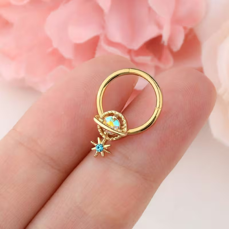 セプタムリング プラネットジュエリー サージカルスチール ダ - Body Jewelry Earrings のレビューと価格
