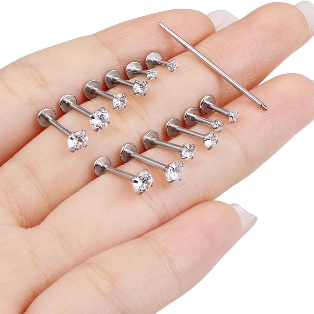 13 個ラブレットピアスセットサージカルスチール CZ ジル - Tragus Flat Back のレビューと価格