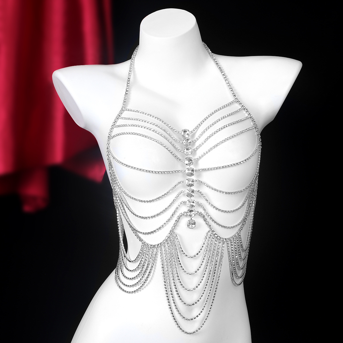 女性用ラインストーンチェーンタッセル,豪華なジュエリー,レト - Body Jewelry Art のレビューと価格