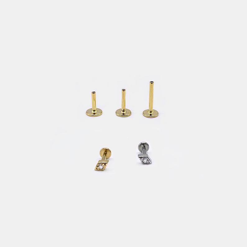 AIDE 1Pc 925 スターリングシルバー菱形 CZ ジ - Tragus Flat Back のレビューと価格