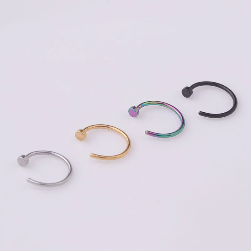5個/ロット 20G ノーズリングフープ、6mm/8mm/1 - Body Jewelry Earrings のレビューと価格