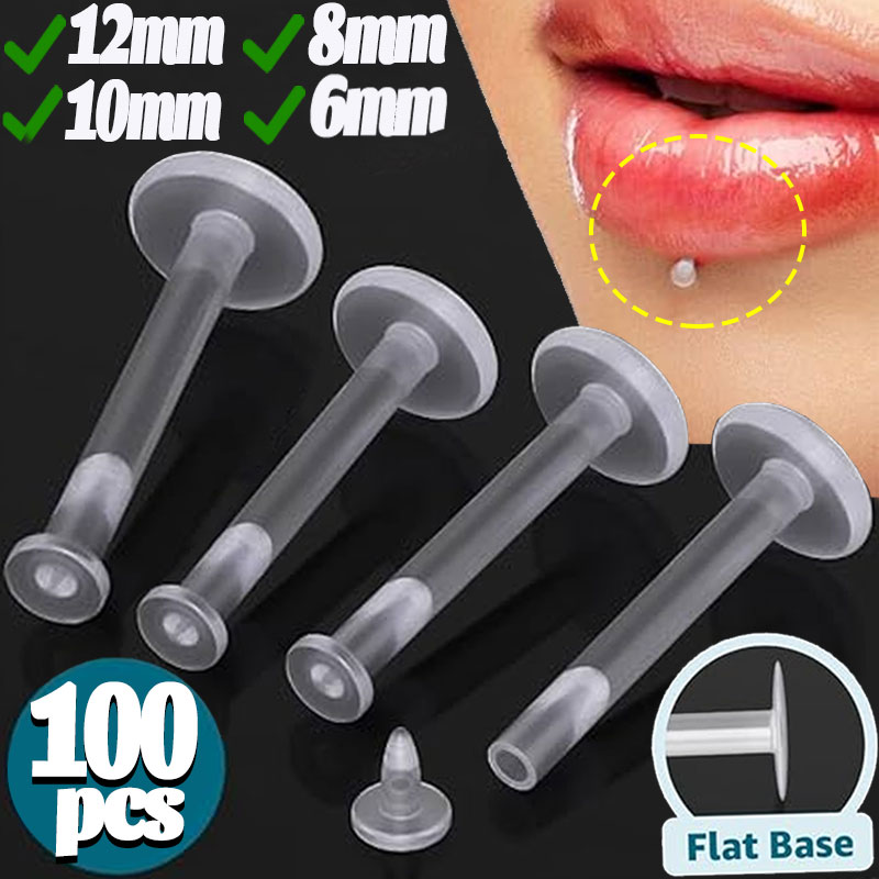 10個入り 透明アクリル製ソフトロッド 16ゲージ インビジ - Body Jewelry Gauges のレビューと価格