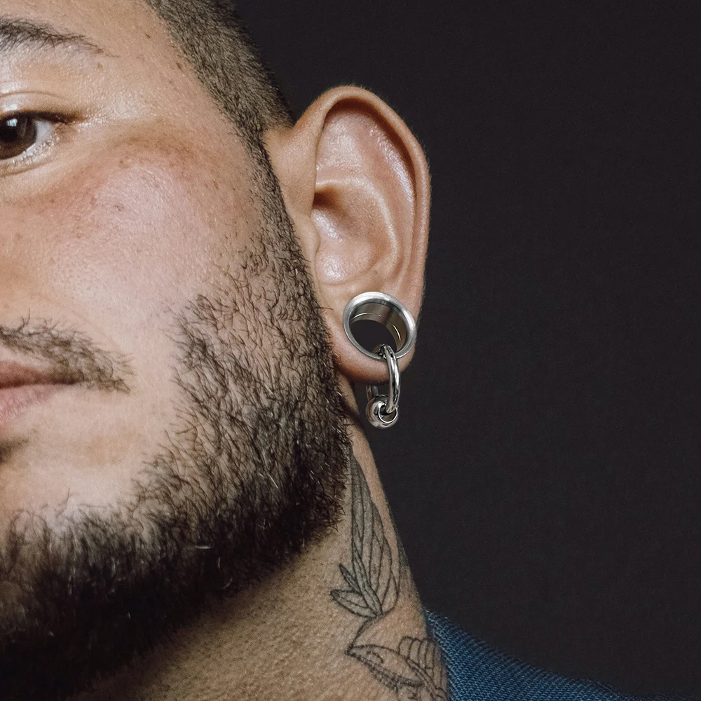 2個セット ステンレス製 丸型 イヤーゲージ プラグ エキス - Body Jewelry Gauges のレビューと価格