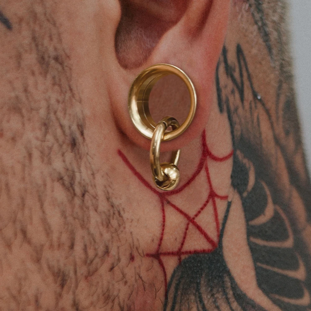 2個セット ステンレス製 丸型 イヤーゲージ プラグ エキス - Body Jewelry Gauges のレビューと価格