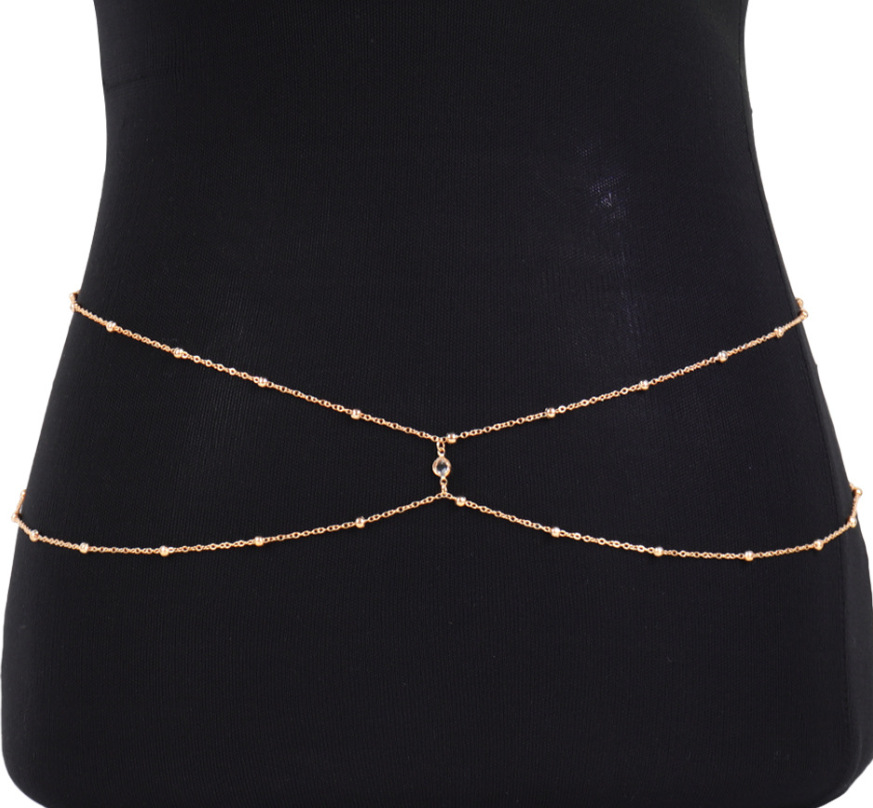 女性用パールベリーチェーン,ビーチジュエリー,メタル,アクセ - Body Jewelry Art のレビューと価格