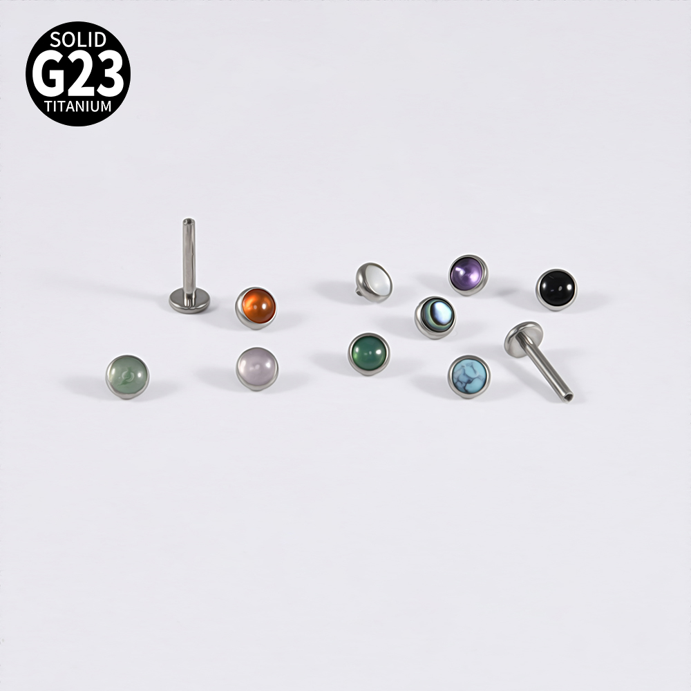 1PC 16 グラム G23 チタンクリスタル & ストーン - Tragus Flat Back のレビューと価格