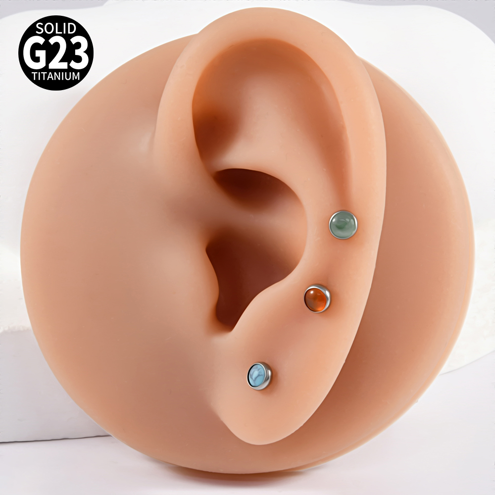 1PC 16 グラム G23 チタンクリスタル & ストーン - Tragus Flat Back のレビューと価格