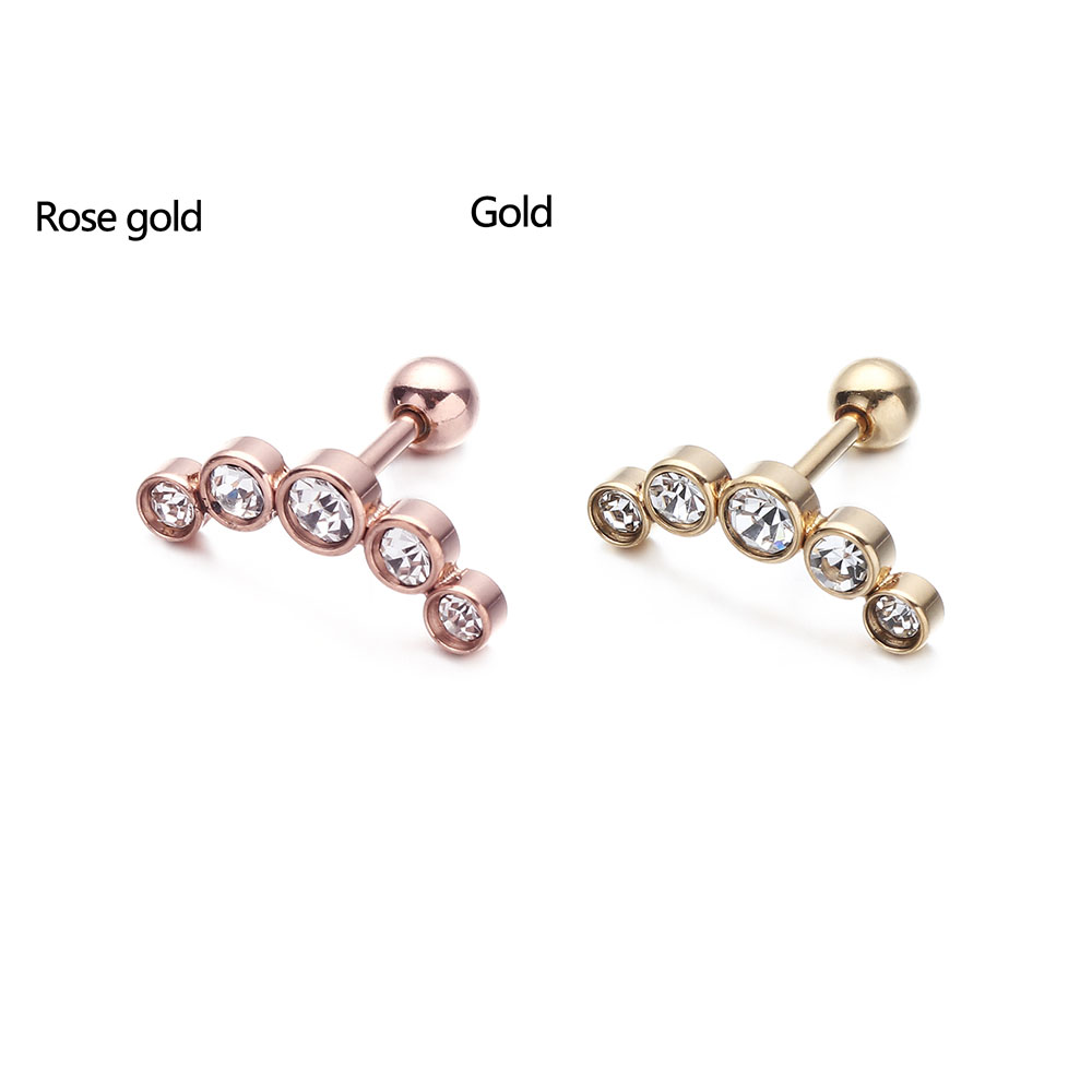 1個入り ファッション 16G ステンレス鋼 バー スタッド - Body Jewelry Earrings のレビューと価格