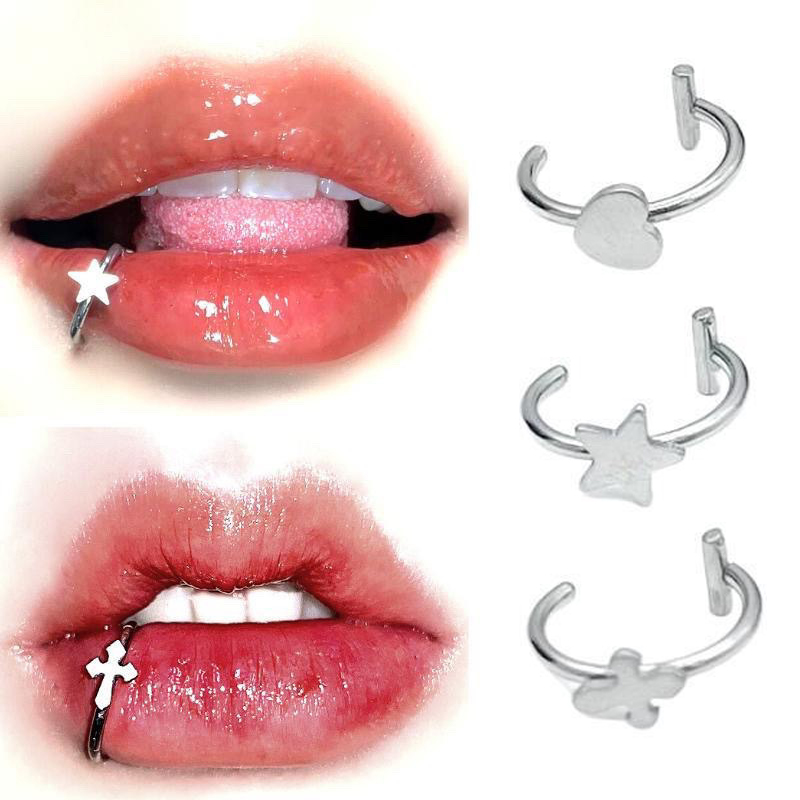 1個 ステンレス製 フェイクノーズリング フープ セプタムリ - Body Jewelry Earrings のレビューと価格