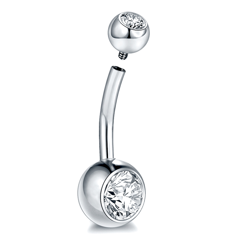 セクシーな女性のためのチタンへそピアス,へそピアスジュエリー - Belly Bar Titanium のレビューと価格