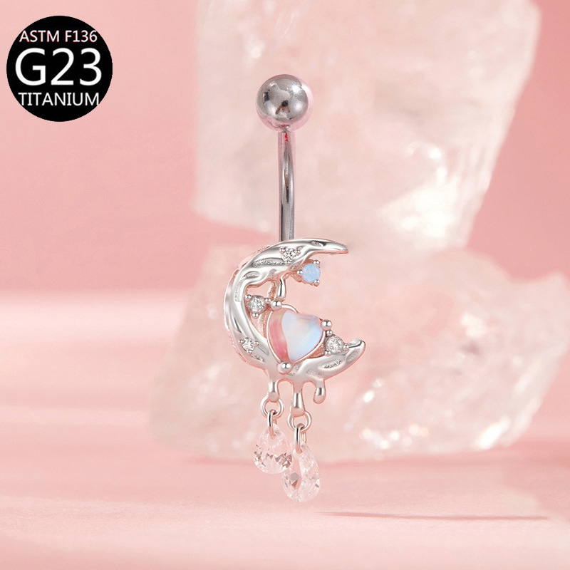 G23チタン製ピアス ベリーボタンリング ラブオーロラ スタ - Belly Bar Titanium のレビューと価格