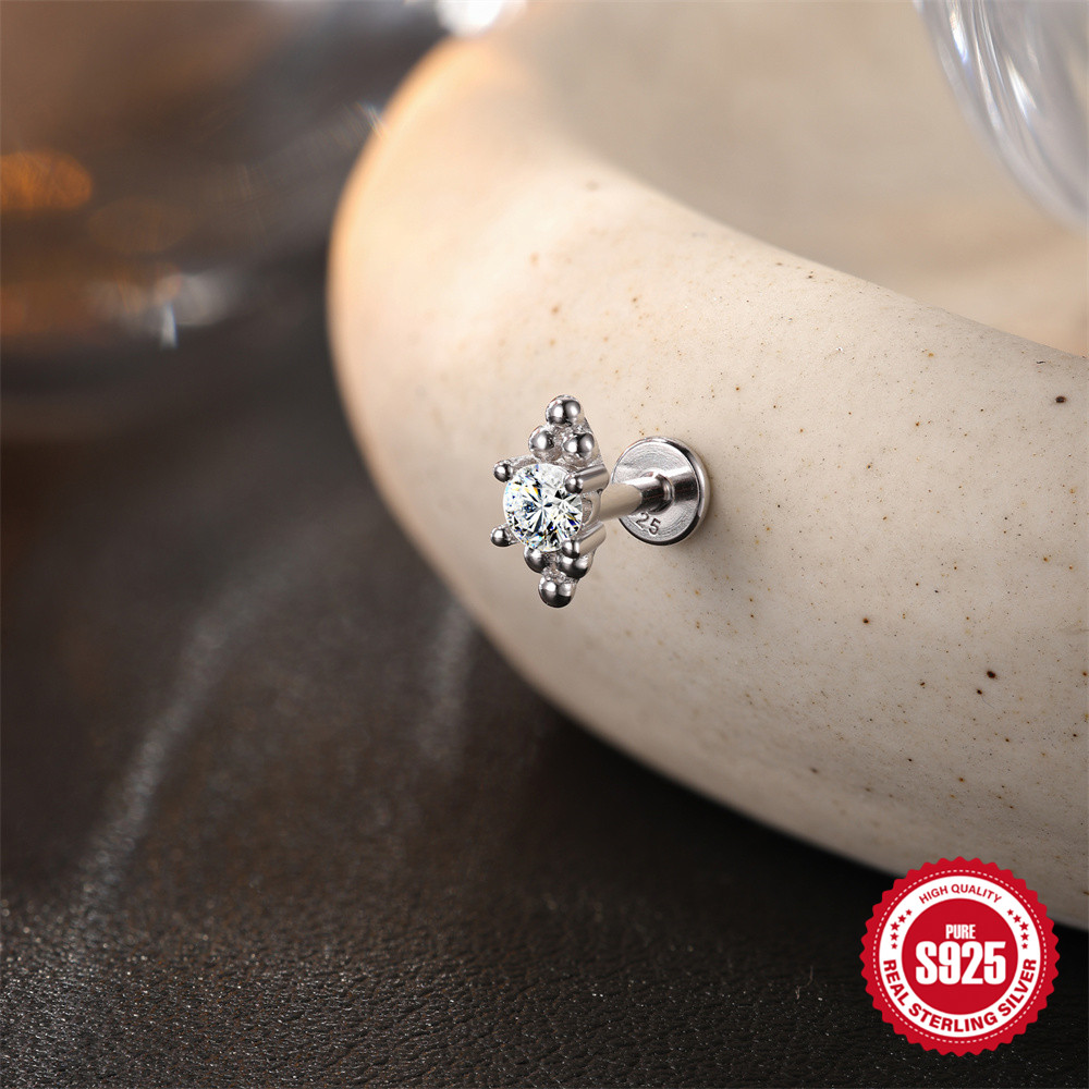 ROXI モアサナイト 925 スターリングシルバー フラワ - Tragus Flat Back のレビューと価格