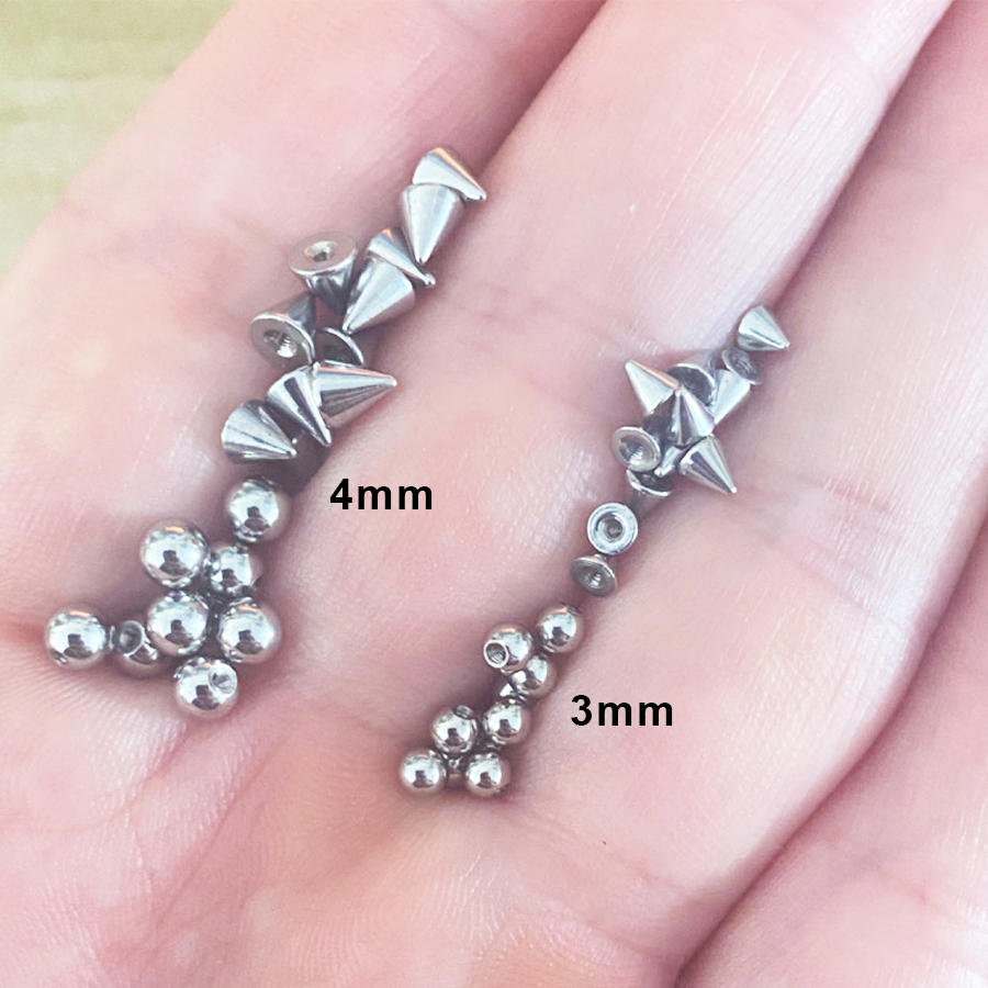 100 個 16 グラム 3 ミリメートル 4 ミリメートル - Body Jewelry Replacement Ball のレビューと価格