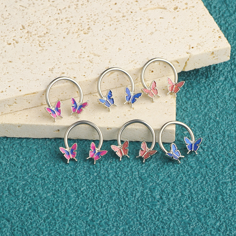 16G セプタムリング ダイスピアス サージカルスチール 軟 - Body Jewelry Art のレビューと価格