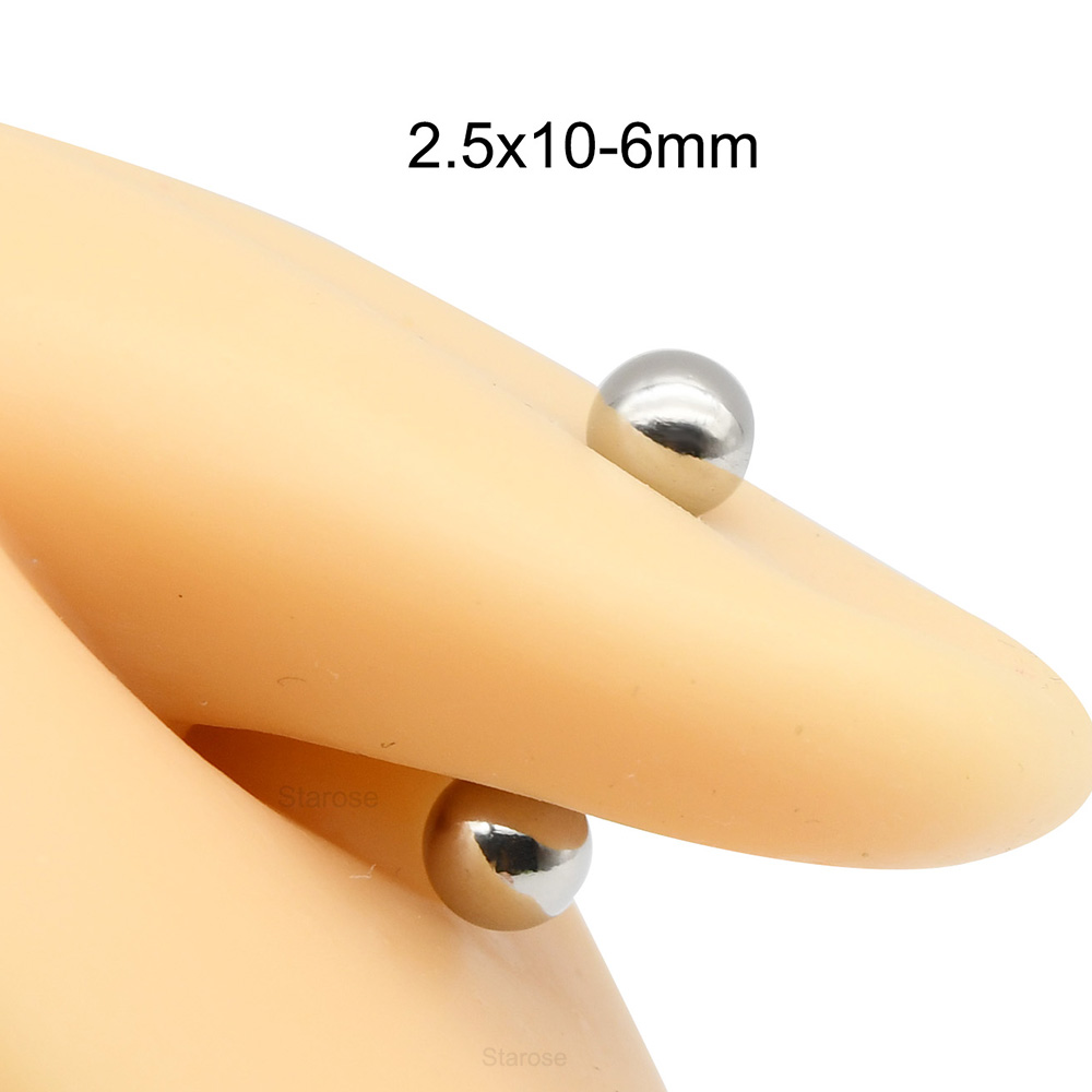 1Pc 12G-00G ステンレス鋼ストレートバーベルピアス - Body Jewelry Gauges のレビューと価格