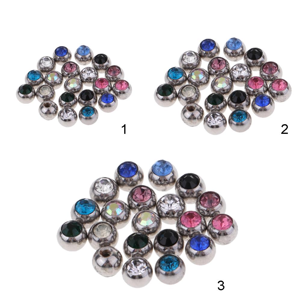 高品質ステンレス鋼ピアスボール交換用ミックスカラー、ピアスジ - Body Jewelry Replacement Ball のレビューと価格